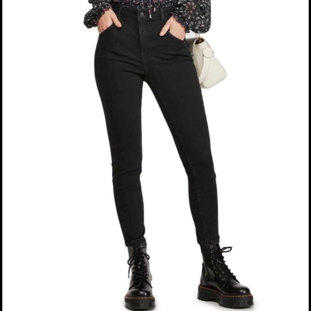 Free People Riley Seamed Skinny Jeans